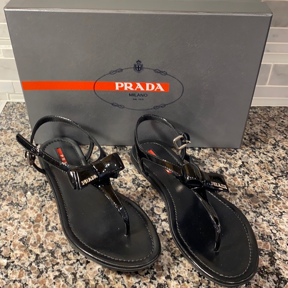 Prada bow sandals